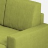 Sakar 180P 3-Seater Sofa with Ottoman, 208cm, Fabric Upholstery for Living Room 
