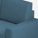 Large corner sofa in fabric 6 seats 286x226cm modern Sakar 18AG 