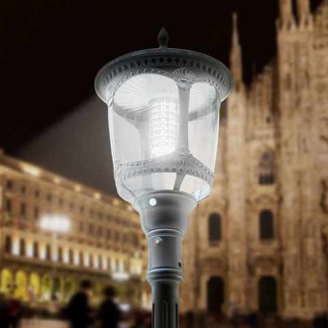 Solar powered Led Street Lamp 19th Century Design Milano Promotion