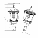 Solar powered Led Street Lamp 19th Century Design Milano Catalog