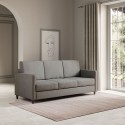 3-seater modern design sofa 198cm in padded Karay 180 fabric Measures