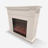 Modern electric fireplace 1500W low consumption Göteborg frame Offers
