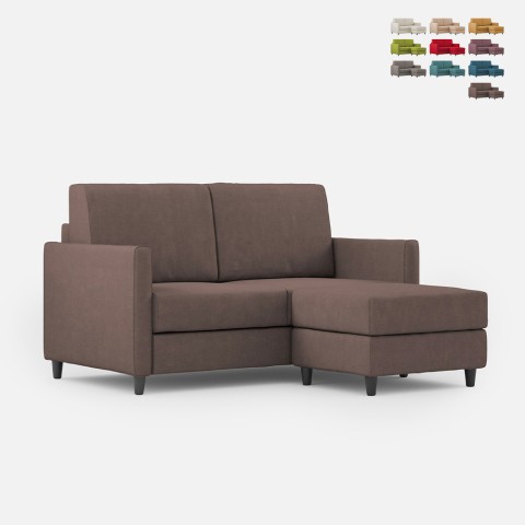 Modern fabric sofa 2 seats 158cm with pouf footrest Karay 140P Promotion