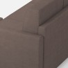 Modern fabric sofa 2 seats 158cm with pouf footrest Karay 140P 