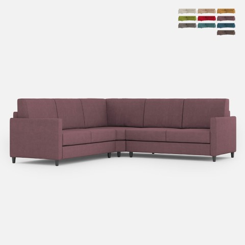 Modern corner design sofa 5-seater in fabric 241x241cm Karay 14AG Promotion