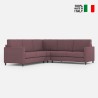 Modern corner design sofa 5-seater in fabric 241x241cm Karay 14AG 