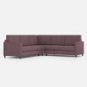 Modern corner design sofa 5-seater in fabric 241x241cm Karay 14AG 