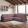 Modern corner design sofa 5-seater in fabric 241x241cm Karay 14AG Measures