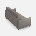 Elegant modern 3-seater living room sofa in fabric 212cm Yasel 180. 