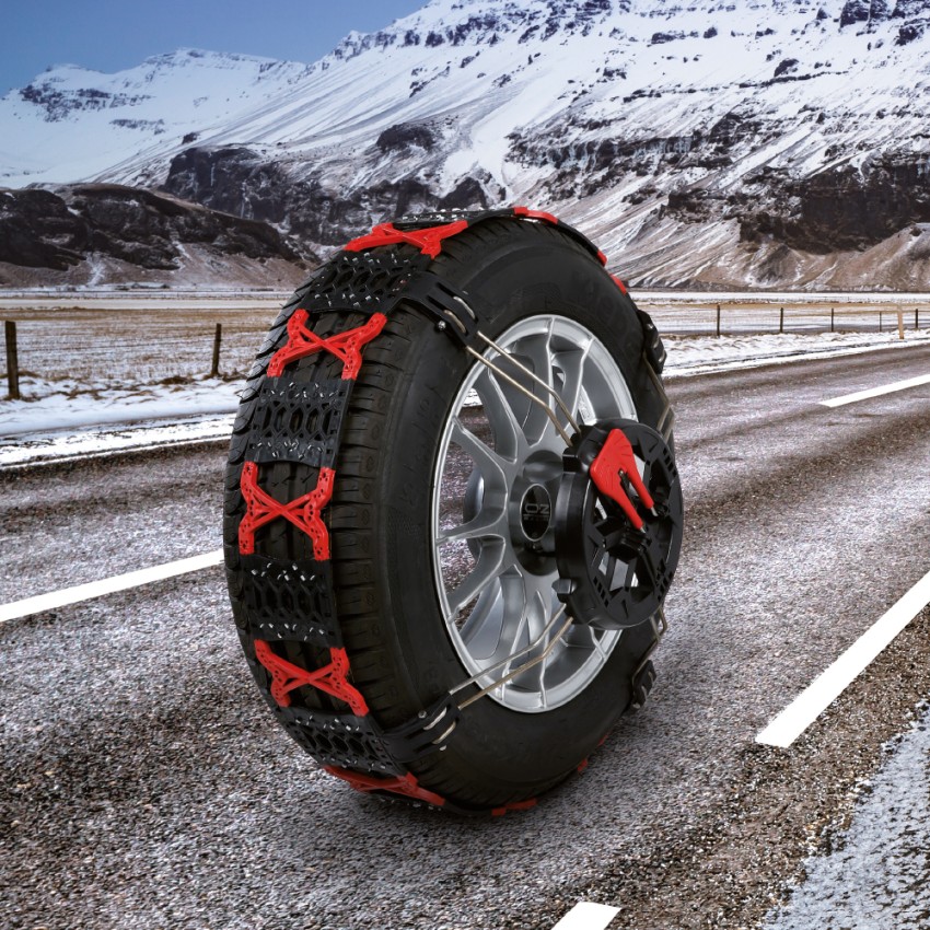 Universal snow chains approved for non chainable cars R13 24 Modula Plastic