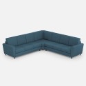 Large modern 7-seater corner sofa in fabric 288x288cm Yasel 218AG 