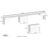 Set of 2 Extendable Benches 66-290cm for Pratika A + B Dining Table 