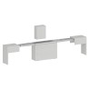 Set of 2 Extendable Benches 66-290cm for Pratika A + B Dining Table 