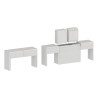 Set of 2 Extendable Benches 66-290cm for Pratika A + B Dining Table 