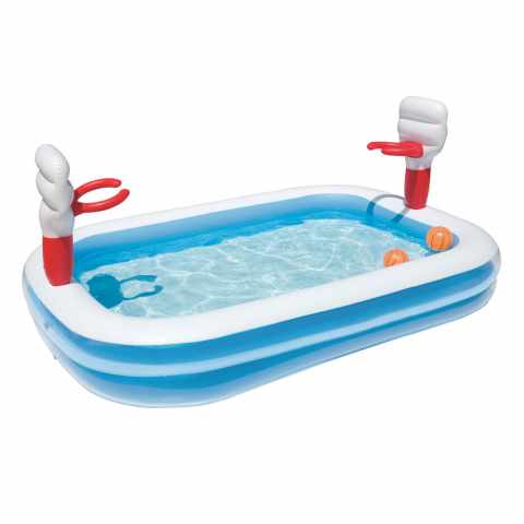 Bestway 54122 inflatable kiddie paddling pool basketball set Promotion