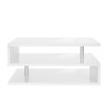 Rectangular modern coffee table 90x55cm 2 shelves Zeta 90. Buy