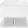 Rectangular modern coffee table 90x55cm 2 shelves Zeta 90. 