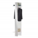 Entryway coat stand with mirror and glossy white shelves Ivy Offers
