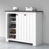 White Classic Style 3-Door Wooden Entry Shoe Cabinet Jarret 