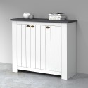 White Classic Style 3-Door Wooden Entry Shoe Cabinet Jarret Cost