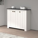 White Classic Style 3-Door Wooden Entry Shoe Cabinet Jarret Offers
