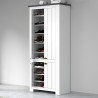 Shoe cabinet 2 doors entrance wardrobe 84x42x200cm classic white Hillrose Cheap