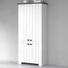 Shoe cabinet 2 doors entrance wardrobe 84x42x200cm classic white Hillrose Cost