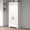 Shoe cabinet 2 doors entrance wardrobe 84x42x200cm classic white Hillrose Offers