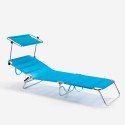 Folding Aluminium Beach Lounger Bed with Sunshade Cancun Offers