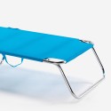 Folding Aluminium Beach Lounger Bed with Sunshade Cancun Bulk Discounts