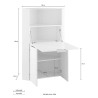 Space-saving folding corner desk 90x56cm Layla II Choice Of