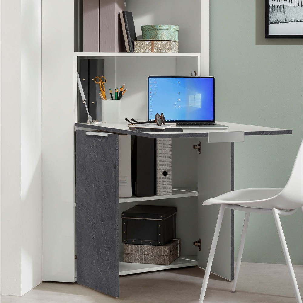 Space-saving folding corner desk 90x56cm Layla II