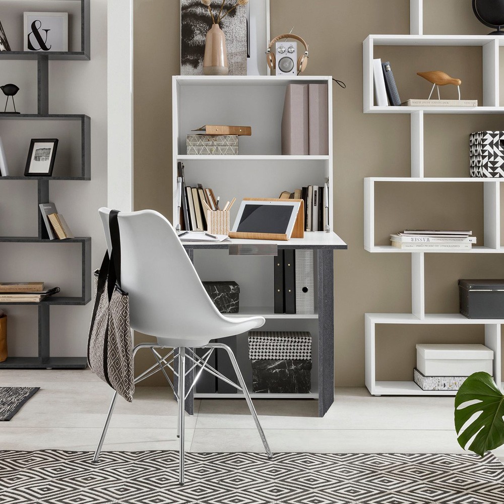 Layla Space-Saving Foldable Desk with Hidden Shelf 70x35cm