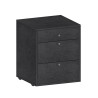 Low chest of drawers with wheels, 3 drawers 47x45x61 office desk. Model