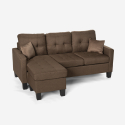Modern corner sofa 3 seats pouf 2 cushions living room Remissus 