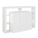 3-door modern bookcase with glass shelves 150x40x100cm Allen Bulk Discounts