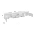 Low TV stand with 2 doors and 1 flap 240x40x35cm Idris Buy
