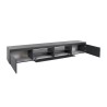 Low TV stand with 2 doors and 1 flap 240x40x35cm Idris Cost