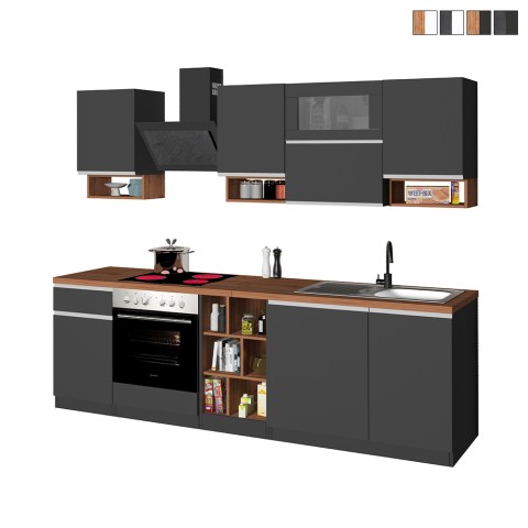 Complete modular kitchen linear design modern style 256cm Essence Promotion