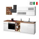 Modern complete kitchen with linear design 256cm modular unique. Model
