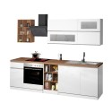 Modern complete kitchen with linear design 256cm modular unique. Cost