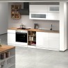 Modern complete kitchen with linear design 256cm modular unique. Discounts