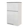 Built-in fridge covers and Fist linear kitchen spice racks 