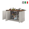 Central Island 3-door for modern kitchen 155x90x90cm with Deaton table Model