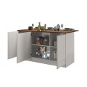 Central Island 3-door for modern kitchen 155x90x90cm with Deaton table Cost