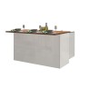 Central Island 3-door for modern kitchen 155x90x90cm with Deaton table 