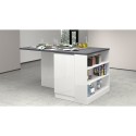 Central island with table for modern kitchen 2 doors 160x90x90cm Grover 