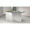 Central island with table for modern kitchen 2 doors 160x90x90cm Grover 