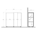 Living room mobile credenza 2 doors multipurpose modern 121x44x115cm Peak Cheap