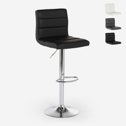 Modern swivel stool in faux leather for bar and kitchen corner Pomona. Promotion